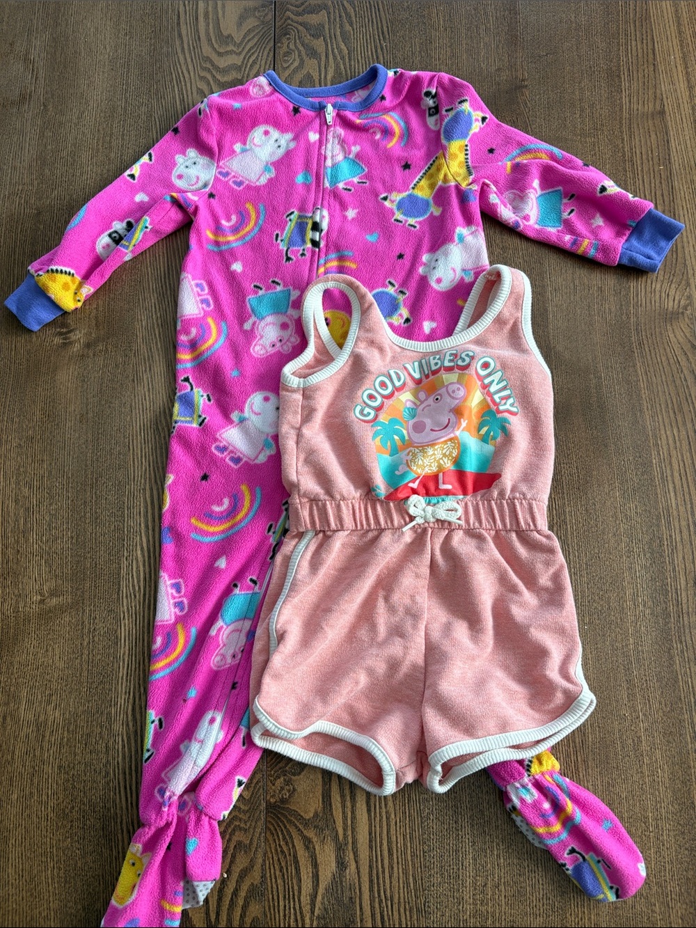 Peppa pig One-Piece Pajama & Romper Set - 2T